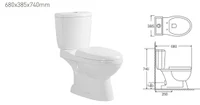 Компакт 3-6 л с нижней подводкой, с крышкой, выпуск 90° GX-12012 xxx  GOXEA 2