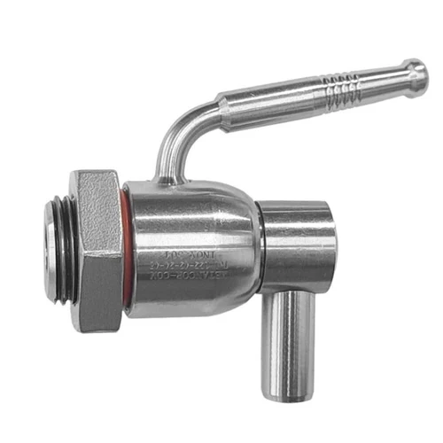 Robinet 1/2" pentru montare în butoi de inox (miner verde) AISI 304