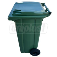 Cos pentru transportarea deseurilor  120 L pe roti (verde) 2