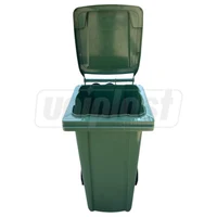 Cos pentru transportarea deseurilor  120 L pe roti (verde) 4