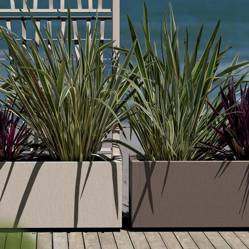 Jardinieră dreptunghiulară Ethica  80x36x35 cm (gri-bej)  STP 2