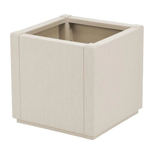 Ghiveci pătrat Ethica  36х36х35 cm (alb-crem)  STP