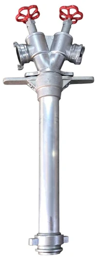 Колонка пожарная двойная D. 80 GOST 2x50 H=90 cm (Адаптер двойной к пожарному гидранту) 2