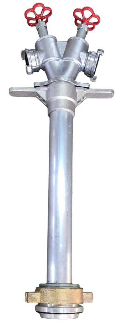 Колонка пожарная двойная D. 100 GOST 2x50 H=90 cm  (Адаптер двойной к пожарному гидранту)