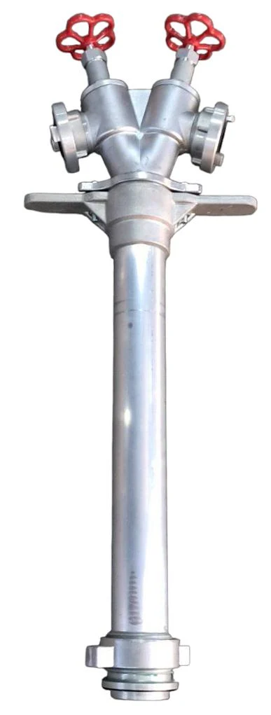 Колонка пожарная двойная D. 80 STORZ 2x52 H=90 cm  (Адаптер двойной к пожарному гидранту)