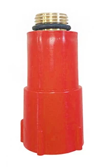 Dop pentru testarea scurgerilor 1/2", cu filet din alama, rosu STY-523-1-R-P  STYRON