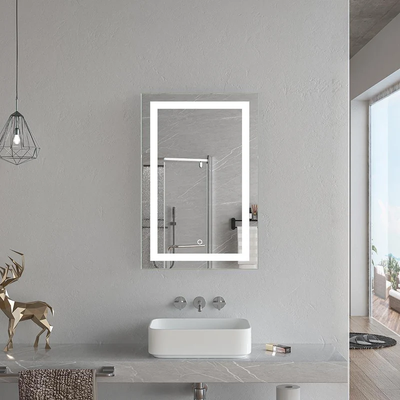 Oglinda pentru baie LED 2700/4000/6000K (dreptunghiulara cu janta) 50 x 70 cm IP44  UNIPLAST 3