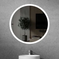 Oglinda pentru baie LED 2700/4000/6000K (rotunda cu janta) 58 x 58 cm IP44  UNIPLAST 3