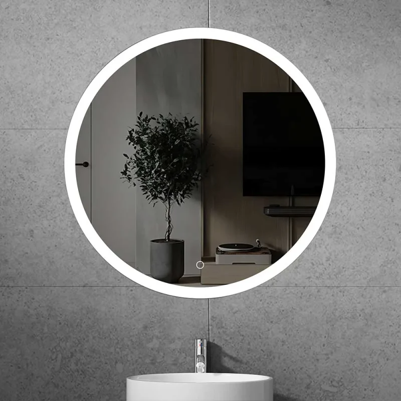 Oglinda pentru baie LED 2700/4000/6000K (rotunda cu janta) 58 x 58 cm IP44  UNIPLAST 3