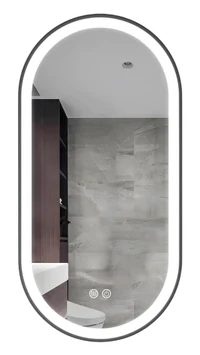 Oglinda pentru baie LED 2700/4000/6000K  (semirotunda cu janta) 50 x 100 cm IP44  UNIPLAST