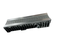 Rigola canalizare HDPE cu grila din otel A15 1000x200x160 mm  VIP  MUFLESYSTEM