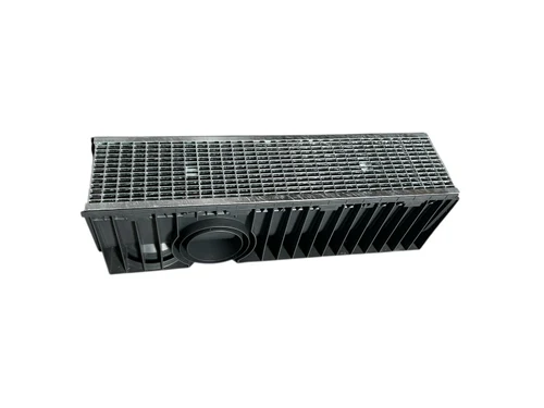 Rigola canalizare HDPE cu grila din otel С250 1000x200x160 mm  Heelsafe Mesh 33x15 VIP  MUFLESYSTEM