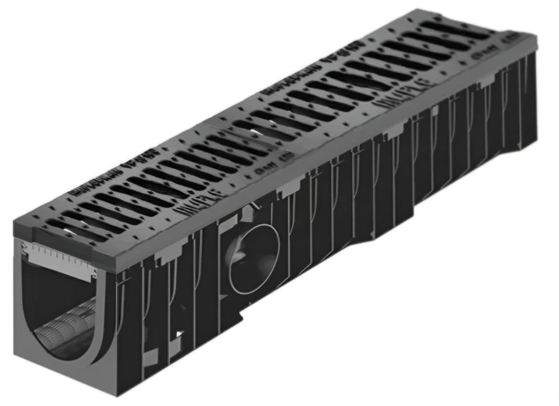Rigola canalizare HDPE cu grila din fonta С250 1000x200x160 mm VIP  MUFLESYSTEM 2