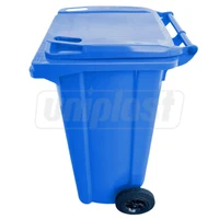 Cos pentru transportarea deseurilor  120 L pe roti (albastru) HE 2