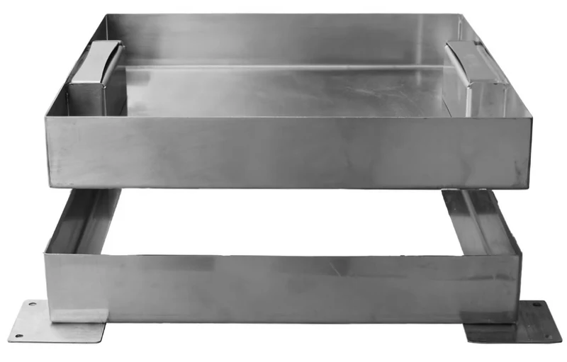 Capac pentru camin de vizitare inox patrat 800x800x25 mm A15 (invizibil) 3