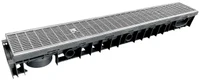 Rigola canalizare set PP cu grila din otel zincat B125  100x50 (150x100x1000) mm  SAB