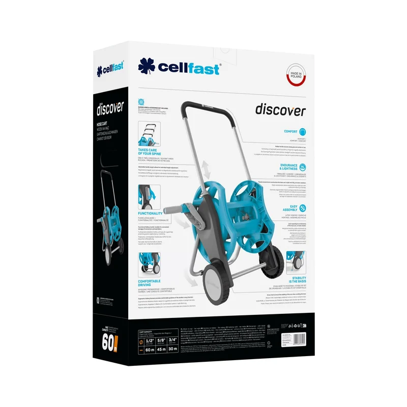 Carucior pentru furtun DISCOVER (1/2" x 60 m)  CELLFAST 5