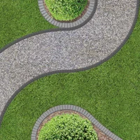 Bordura gazon flexibil 4 x 100 cm , H=45 mm (set 4 buc.) (negru) UNIBORD™ SET CELLFAST 5