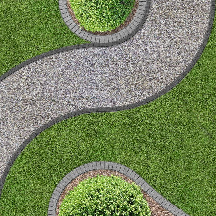 Bordura gazon flexibil 4 x 100 cm , H=45 mm (set 4 buc.) (negru) UNIBORD™ SET CELLFAST 5