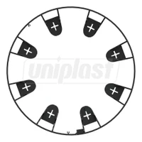 Bordura gazon flexibil 4 x 100 cm , H=45 mm (set 4 buc.) (negru) UNIBORD™ SET CELLFAST 3