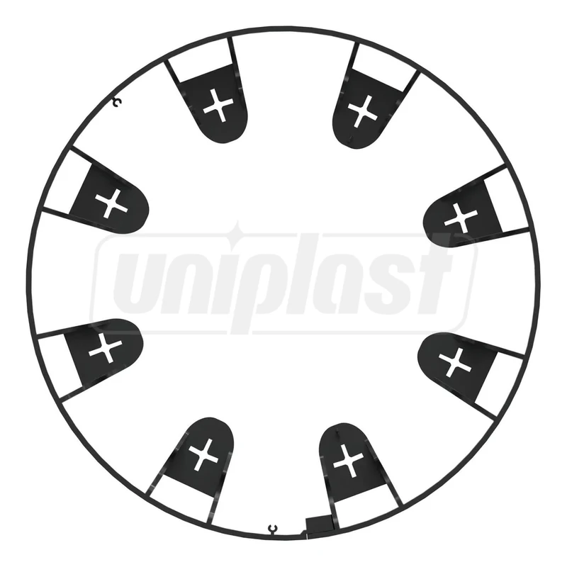 Bordura gazon flexibil 4 x 100 cm , H=45 mm (set 4 buc.) (negru) UNIBORD™ SET CELLFAST 3
