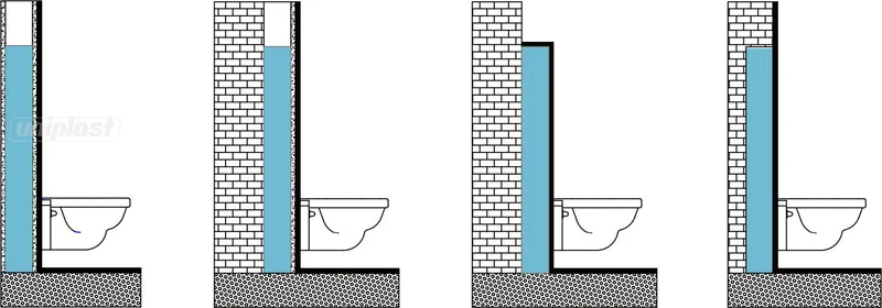 Rama WC pentru vas suspendat 3/6 l (Free Standing) SLIM 80 fara buton (A112-002)  VISAM 4