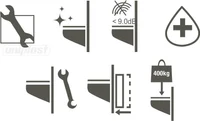 Rama WC pentru vas suspendat 3/6 l (Free Standing) SLIM 80 fara buton (A112-002)  VISAM 5