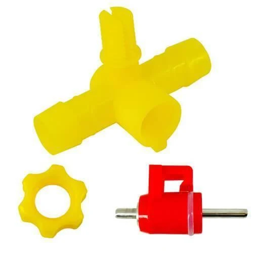Adapatoare cu niplu 360° A25 din plastic pentru pasari (cruce) 3
