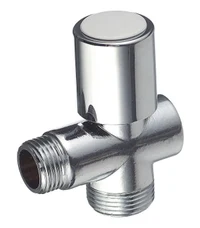 Robinet coltar cu ventil 3 cai D. 1/2" FE x 3/4" FE x 1/2" FI PN16 alama nichelata, pentru masina de spalat  ITAP 2