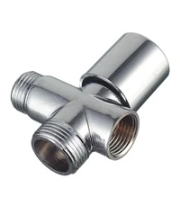 Robinet coltar cu ventil 3 cai D. 1/2" FE x 3/4" FE x 1/2" FI PN16 alama nichelata, pentru masina de spalat  ITAP 3
