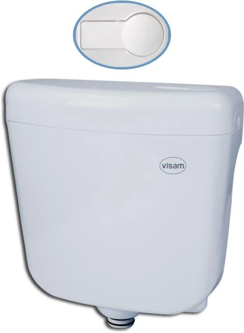 Rezervor WC BETA (buton plastic) cu alimentare laterala 6 L  VISAM