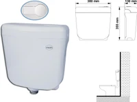 Rezervor WC ALFA (buton plastic) сu alimentare inferioara 6 L  VISAM 2