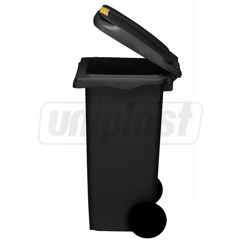 Cos pentru transportarea deseurilor  120 L pe roti (negru) UNI 2