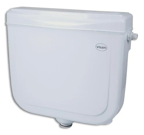 Rezervor WC DENIZ 2000 (buton plastic) cu alimentare laterala 9 L  VISAM