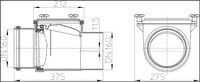 Clapeta de sens unic D.160 PVC orizontala (clapeta din inox) HL715  HL 2