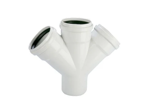 Крестовина ПВХ D. 50 x 50 / 45° (белая)  EGEPLAST