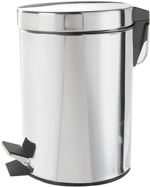 Cos de gunoi cu pedala WC 8 L, crom