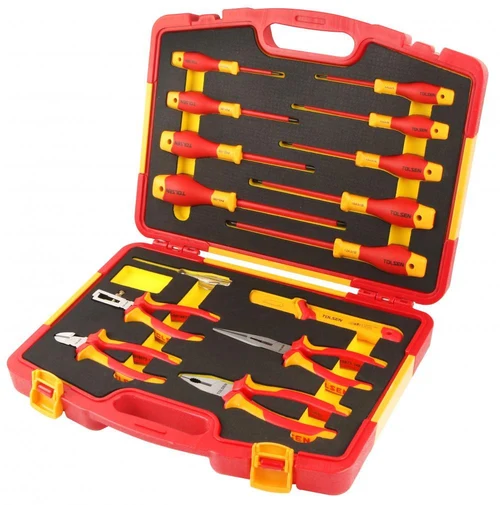 Set de 15 unelte de mana izolate  TOLSEN