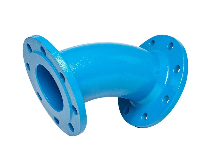 Cot fonta cu flanse D.150 x 90° PN10/16 (L=220/360 mm) (8 gauri)  BOHAMET 3