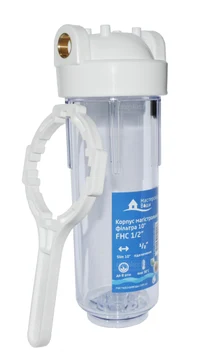 Corp filtru 10" -  1/2" FHC cheie si suport in set