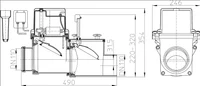 Clapeta de sens unic HL710.2EPC D.110 PVC (clapeta controlat electronic, clapeta din inox si inchizator manual) 2