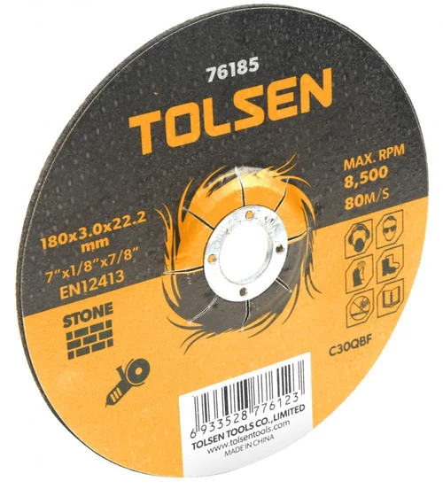 Диск отрезной по камню 180 x 3.0 x 22.2 мм  TOLSEN