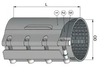 Colier reparatie D.320-330 PN16 L=300 mm (single band)  WATO