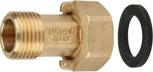 Гайка для водомера D. 1.1/2" x 2" П/М латунь PN20 с прокладкой (с отверстием под пломбу) 154  ITAP