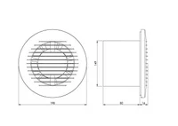 Ventilator rotund D.100 E-EXTRA - EA100 - 100 m³/h, 15 W  EUROPLAST 2