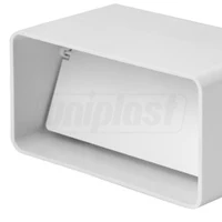 Conector cu clapeta antiretur pentru tub plat de ventilatie din plastic 55 x 110 mm KV  EUROPLAST 3