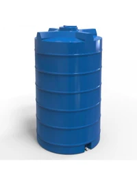 Rezervor apa 2500 L vertical, oval (albastru) cu stut D. 1" 132x233 cm (D. 39 cm)