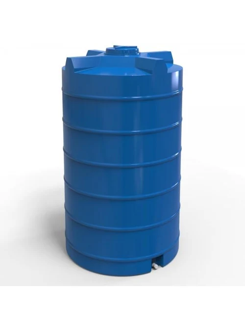 Rezervor apa 2500 L vertical, oval (albastru) cu stut D. 1" 132x233 cm (D. 39 cm)