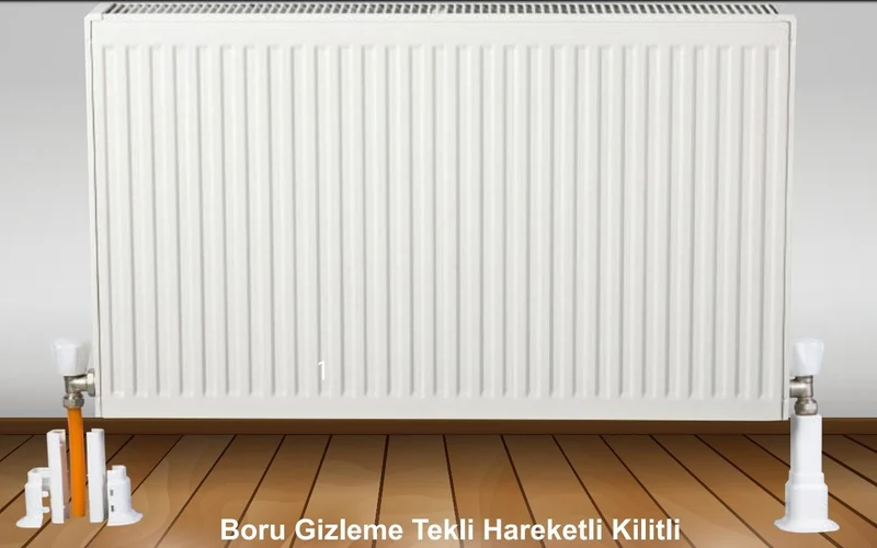 Tub decorativ plastic pentru calorifer (D. 16-20) (alb) (2.4", 50-160 mm)  RADIVA 4