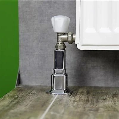 Tub decorativ plastic pentru calorifer (D. 16-20) (crom) (2.4", 50-160 mm)  RADIVA 3